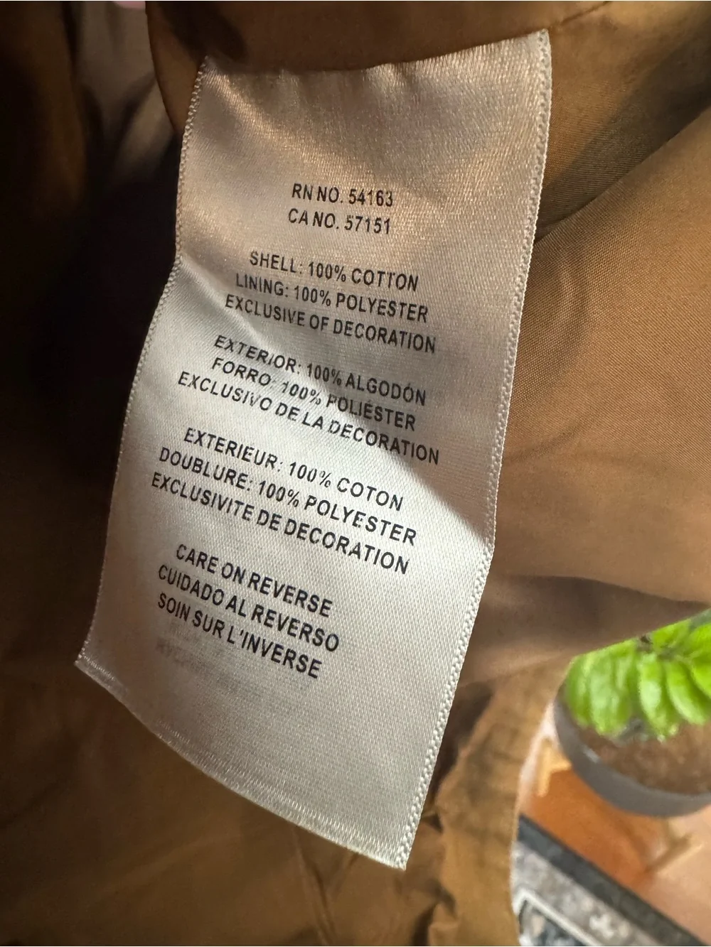 Levi’s Canvas Cotton Shorty Barn Coat, Cord Collar, Tan/Brown, Women’s L, NWT